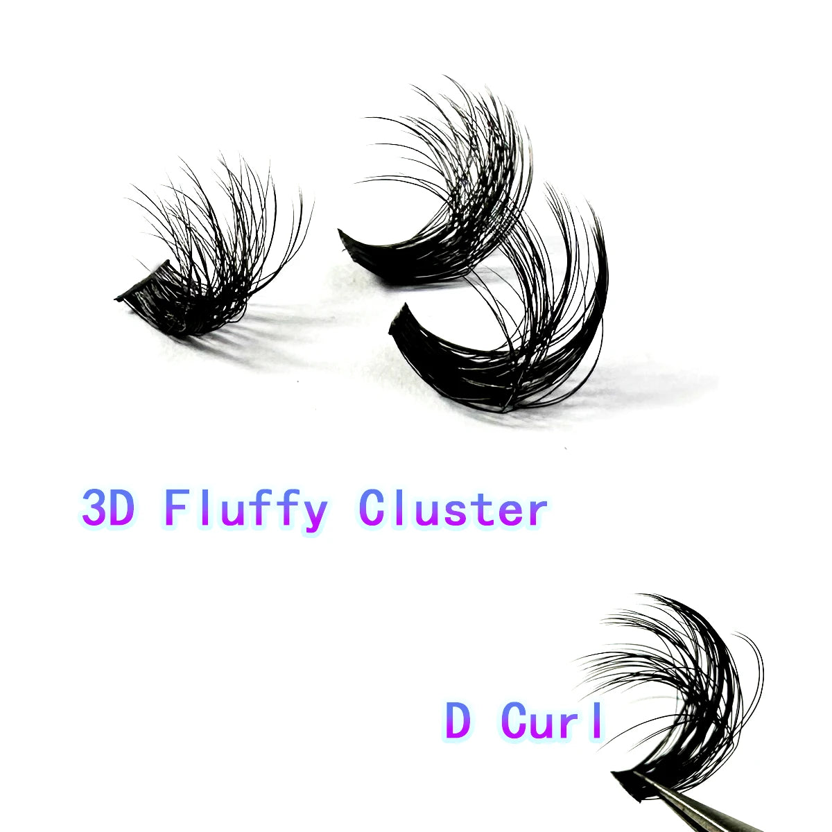 54Row 30D-100D 5D Fluffy Thick Lashes Clusters 9-16mmMix Wispy Individual Lashes Extensions Clusters DIY Makeup False Eyelashes
