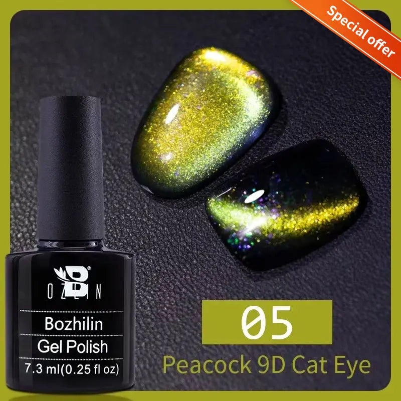 AWStorG 7.5ml Crimson Velvet Cat Eye Magnetic Gel Nail Polish Shiny Ruby Red Cat Eye Gel Soak Off UV Semi-Permanent Nail Art