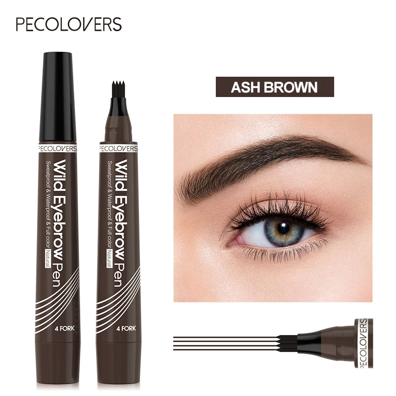 Eyebrows Pen Eyebrow Tattoo Waterproof Liquid Black Eye Brow Makeup Pencil Microblading