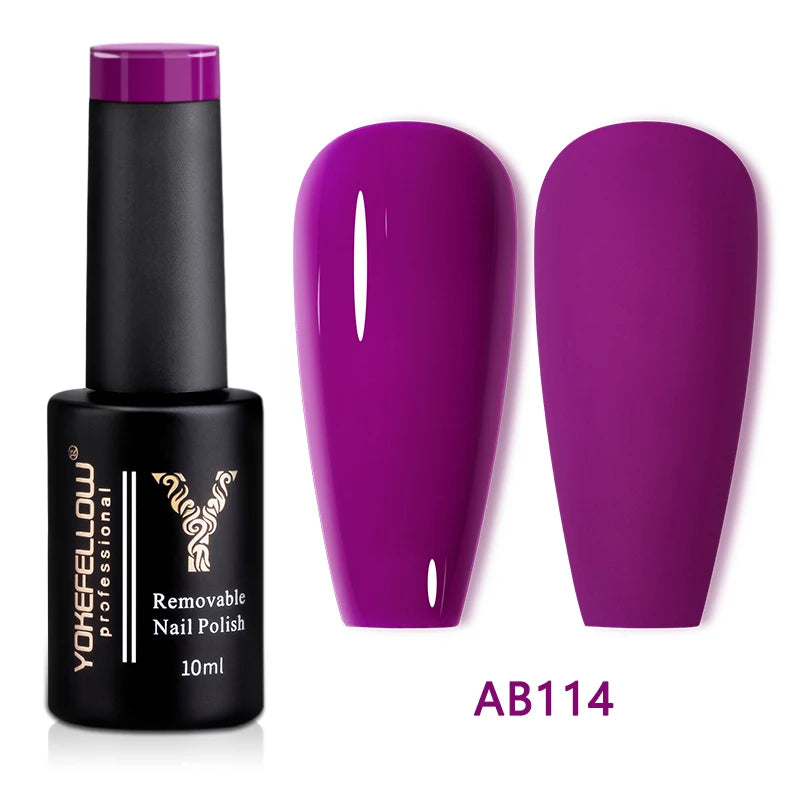 YOKEFELLOW 10ml Jelly Nude Gel Nail Polish High Quality Translucent Pink Nail Gel Varnish Soak Off UV Gel Polish Long Lasting