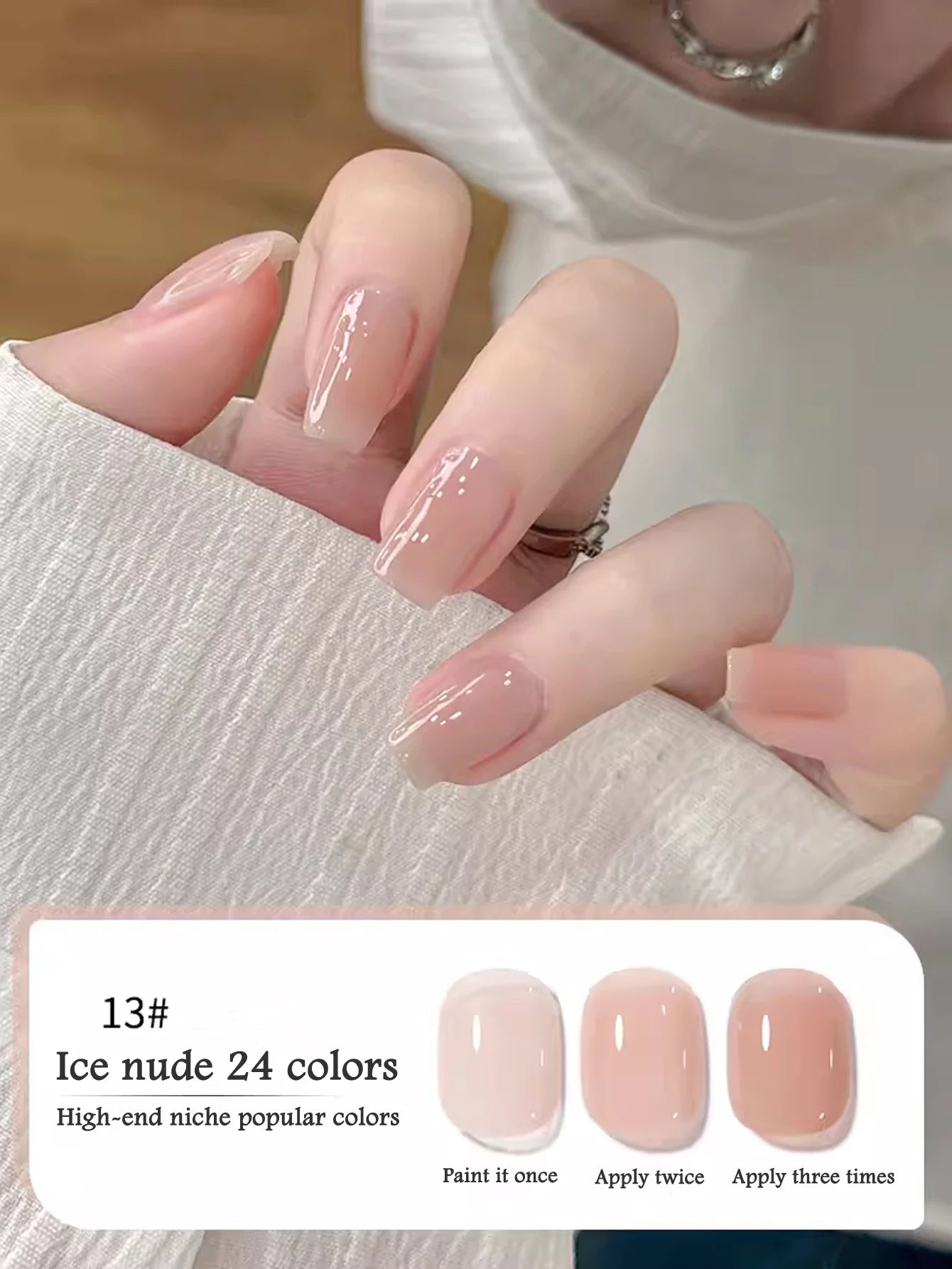 10ML 1-24PCS Milk White Jelly Gel Nail Polish Nail Art 2026 New Popular Nail Supplies UV LED Light Nails Black Red Nails