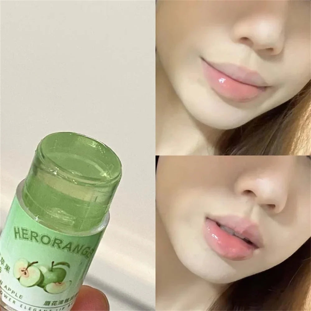 Transparent Coconut Fruit Lip Balm Lip Care Moisturizing Fade Fine Lines Jelly Lip Gloss Lipstick Anti-drying Hydration Makeup
