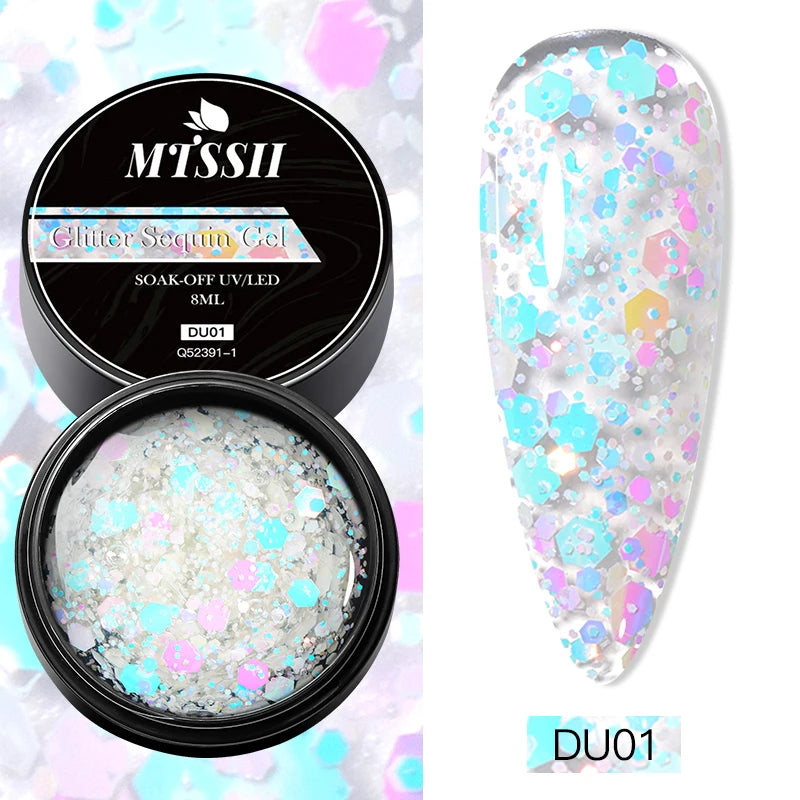 Mtssii 8ml Metallic Painting Nail Gel Polish Gold Silver Creative Elastic Nail Gel for PaintingDrawing Magic Mirror Gel Varnish