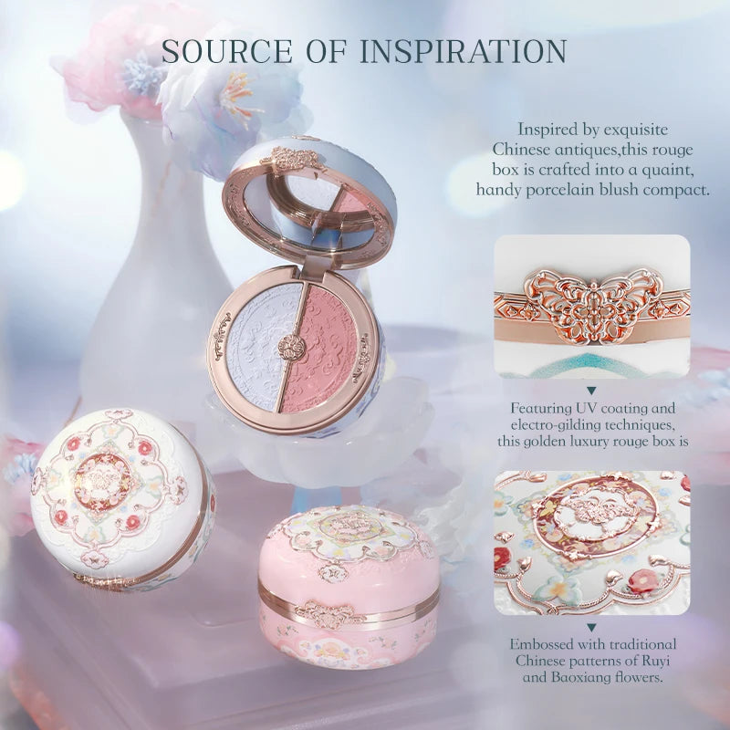 Flower Knows Butterfly Cloud Collar Collection Rouge Box Highlighting & Blush Duo Powder Brightening Auxiliary colors 6g