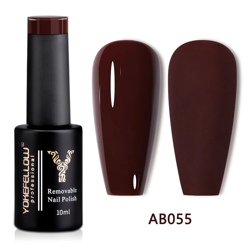 YOKEFELLOW 10ml Jelly Nude Gel Nail Polish High Quality Translucent Pink Nail Gel Varnish Soak Off UV Gel Polish Long Lasting