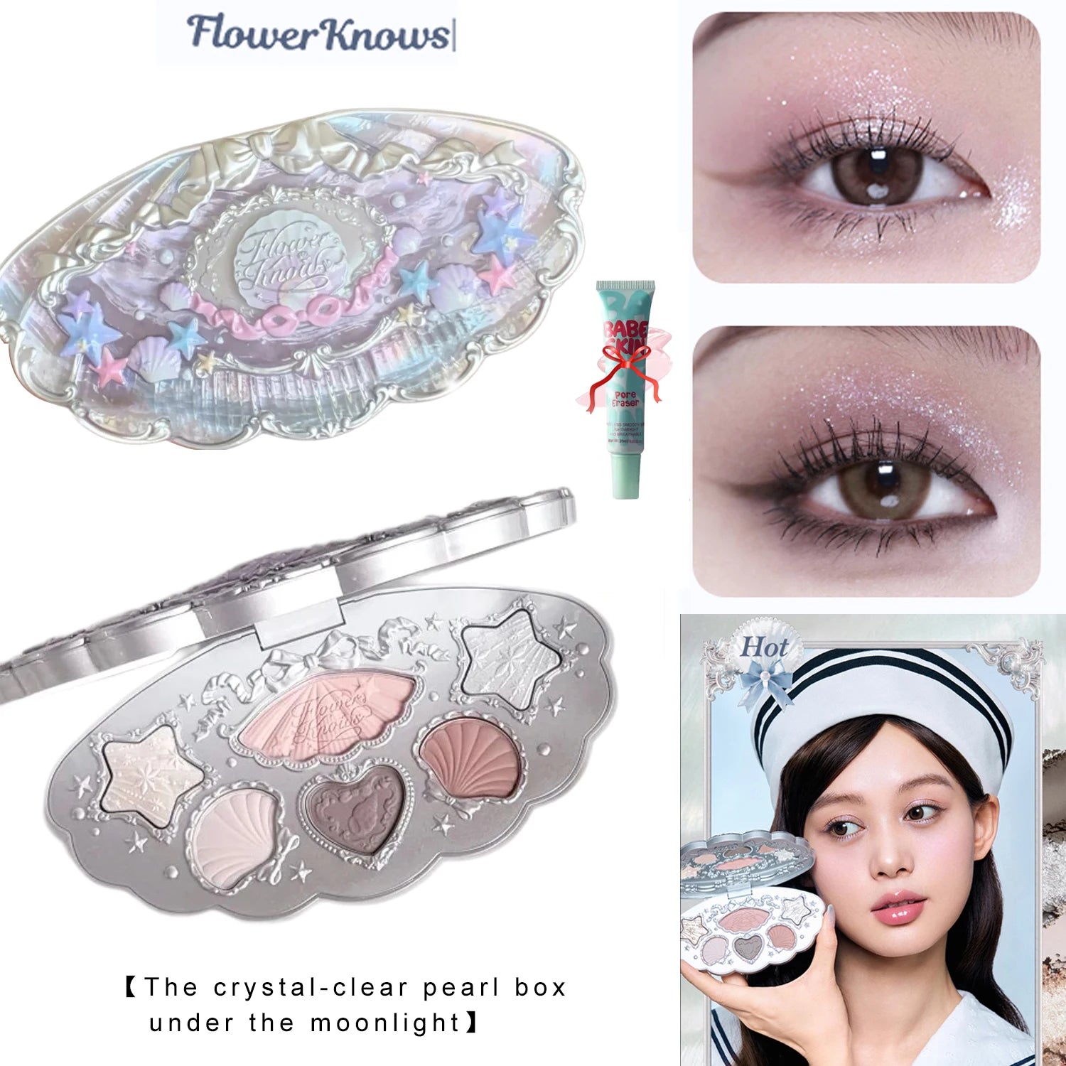Flower Knows Swan Ballet 6-Color Eyeshadow Palette