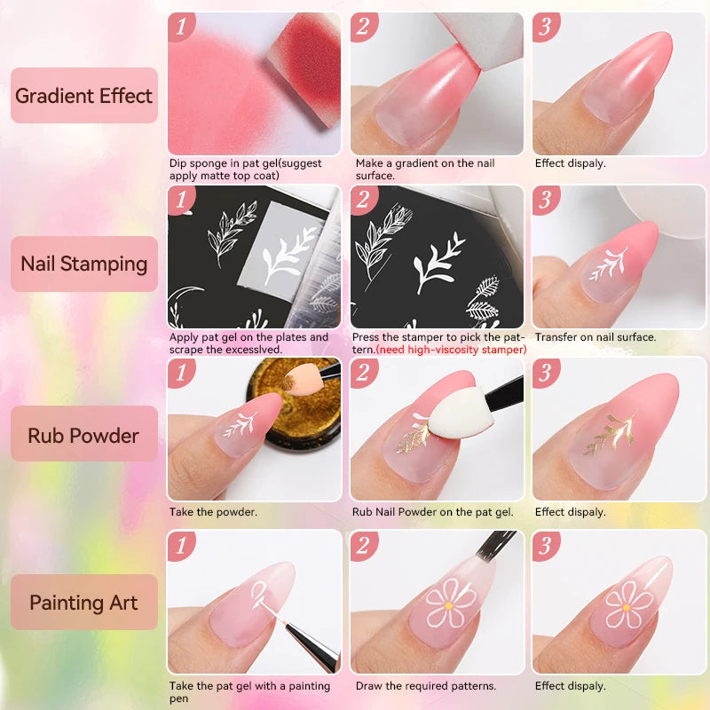 UR SUGAR 4 In 1 Pat Painting Gel Nail Nude Pink Color Painting Liner Nail Art Used For Gradient Cover Edge Nail Stamping Pattern