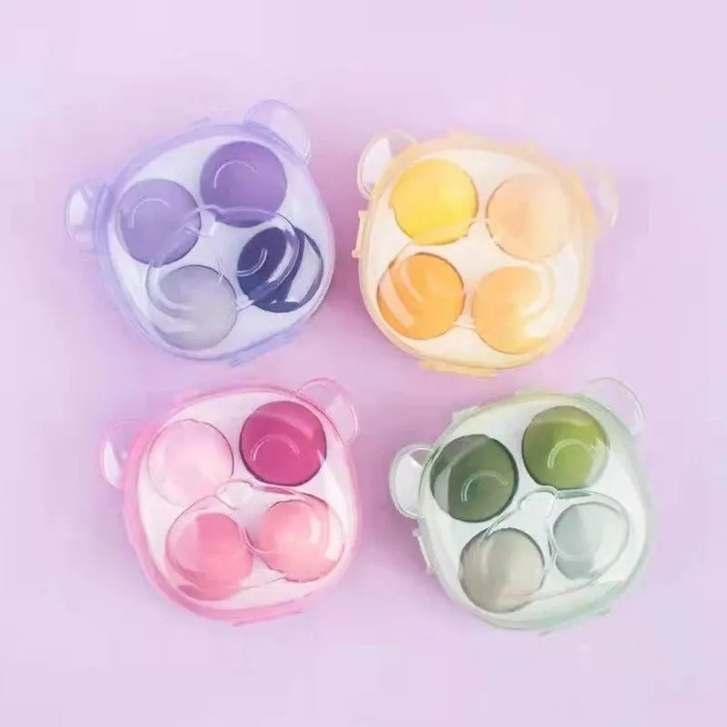 4pcs Beauty Egg Makeup Sponge Set Foundation Make Up Sponge With Egg Box Perfect For Face Cream Powder