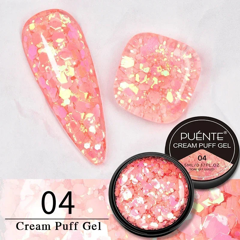 PUENTE Fruit Series Cat Magnetic Gel Nail Polish Summer Green Purple Pink Cat Eye Nail Gel Soak Off UV Semi-Permanent Varnish