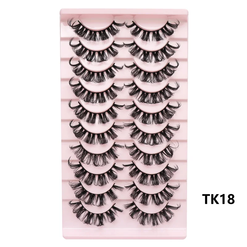 Russian Strip Lashes Makeup Lashes 25mm 3D Mink Volume Fluffy Natural False Eyelashes Thick Dramatic Mink Eyelashes Wholesale