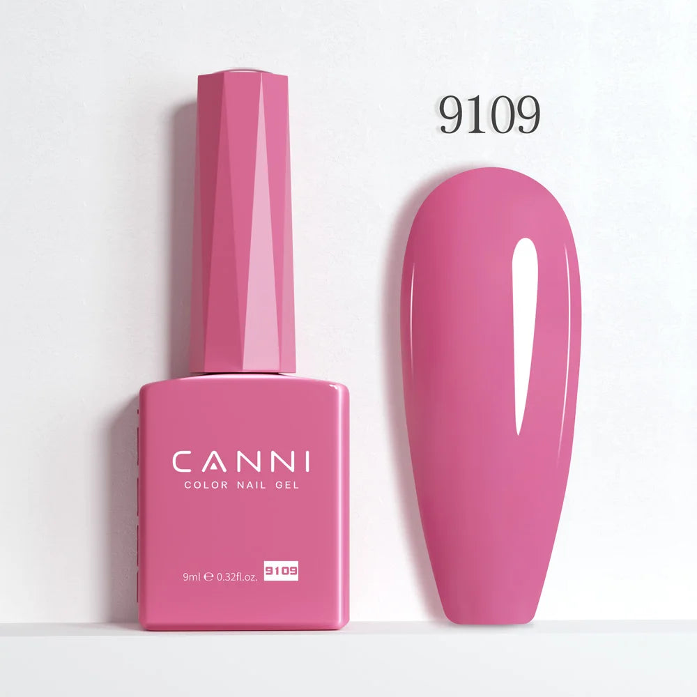 CANNI Hema Free Nail Gel Polish Fall Color Collection Semi Permanent Diamong Long Wear Top Coat Red Gorgeous JellyNude Color 9ml