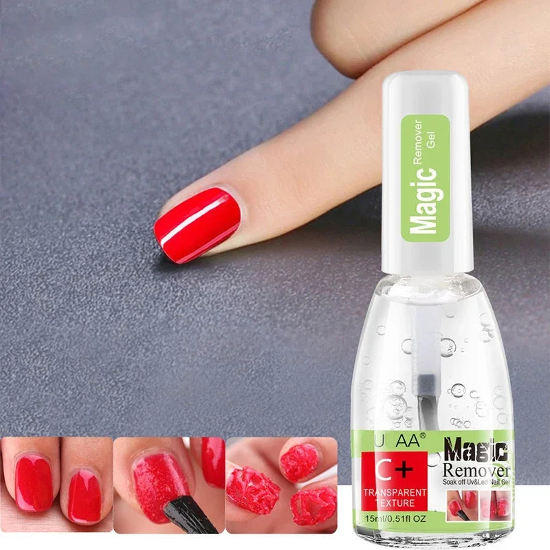 3-5 Mins Fast Remover Magic Remover Gel Nail Polish 15ml Soak Off UV LED Burst Removal Cleaner Nail Art Tools Manicure Cleaner