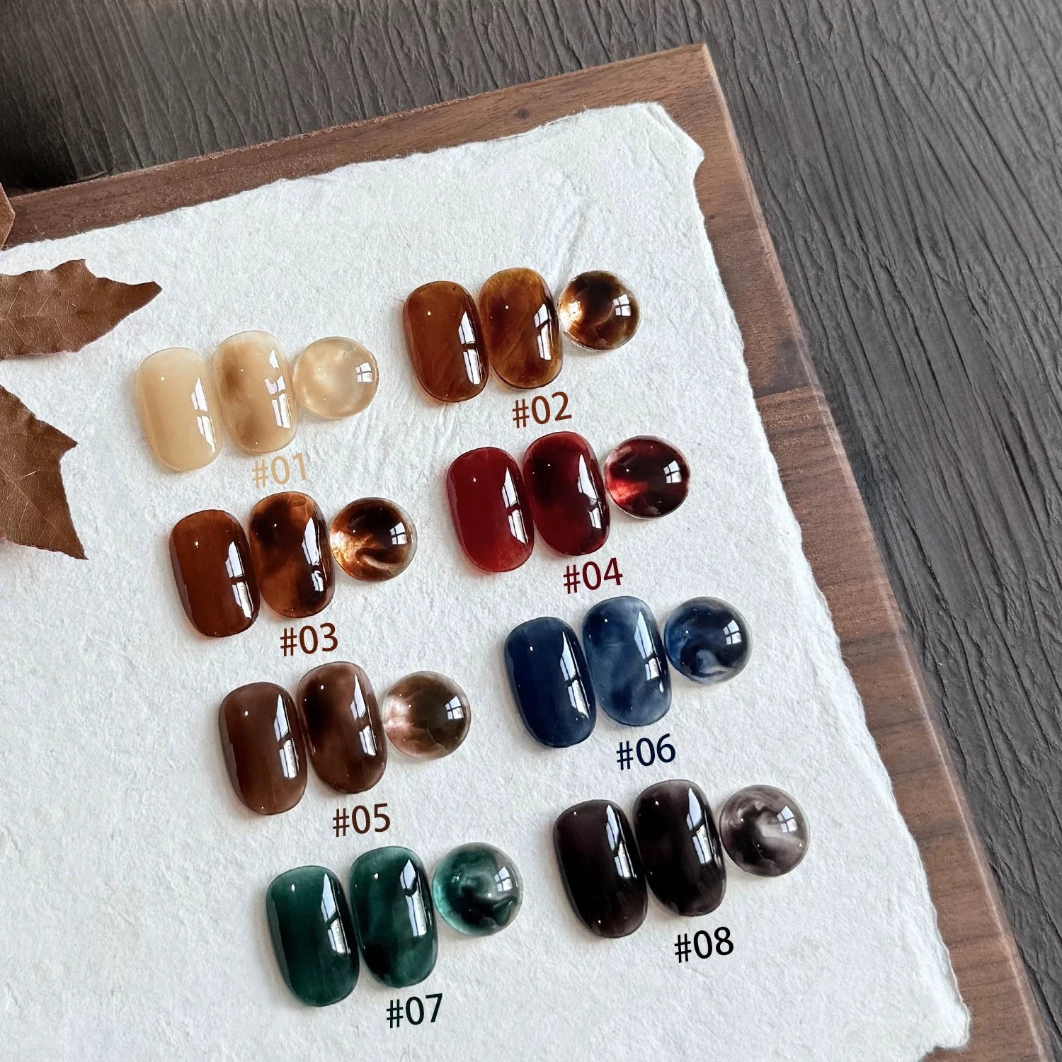 MIANEL 10ML Brown Amber Series Jelly Gel Nail Polish 2026 New Popular Ice Clear Caramel Nail Polish Black Nails 1-6pcs