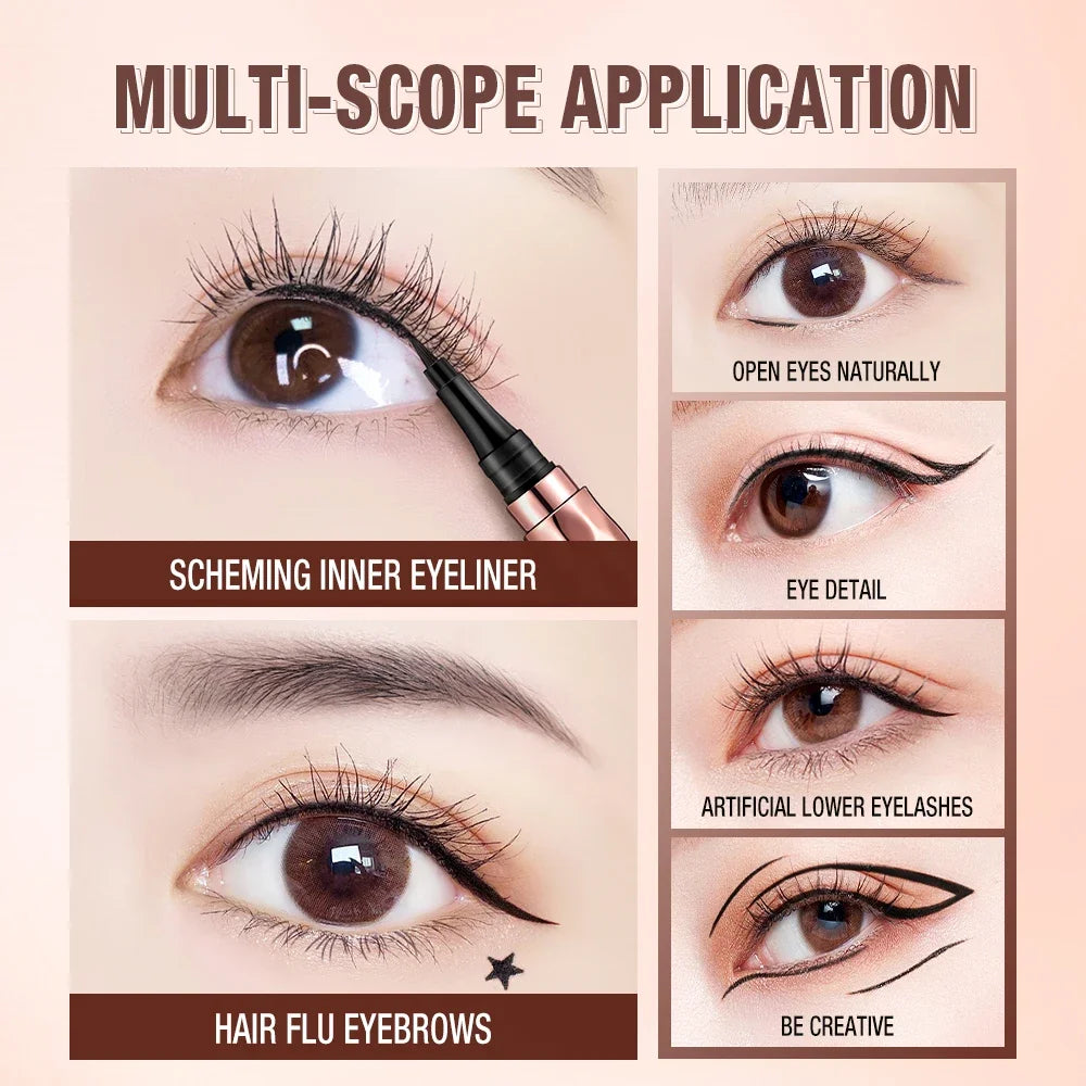 O.TWO.O Slim Liquid Eyeliner - Black Waterproof Long Lasting