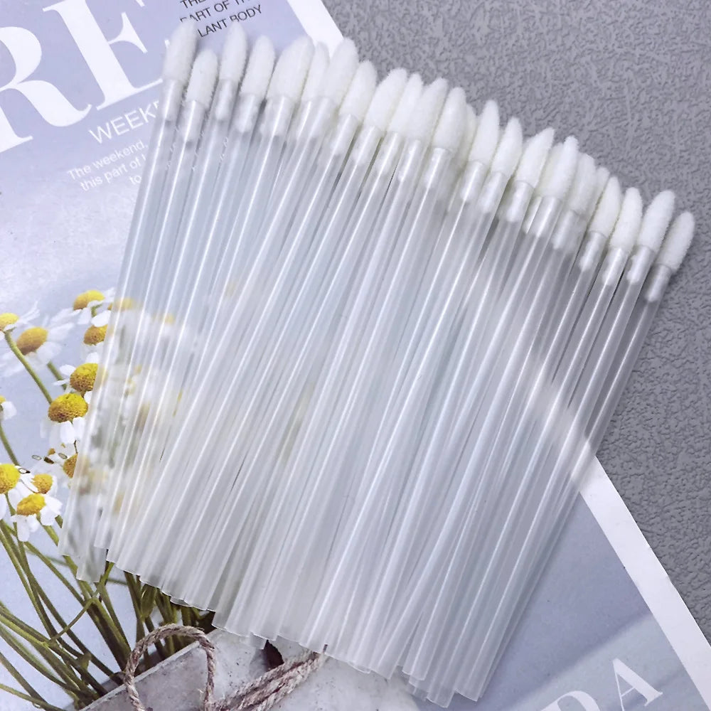 500pcs Lip Brush Disposable Lipstick Brush Eyelash Microbrush Mascara Wands Applicator Swab Eyelash Extension Tools Wholesale