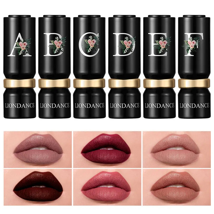 LIONDANCE Velvet Matte Lipstick Nude Soft Dark Color High Pigmented Long-Lasting Waterproof Lip Balm for Women Gift for Girls