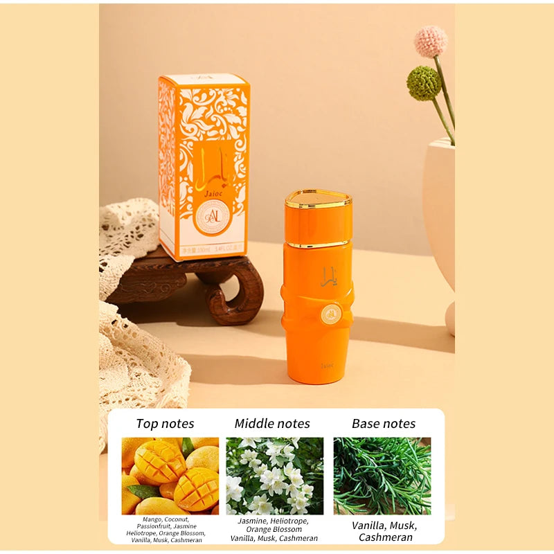 Luxury Arab Perfume,Unisex Eau De Parfum Spray,Flowers Fruits Notes Women Fragrance,Spicy Oriental Gourmand Scent,Musk Body Mist