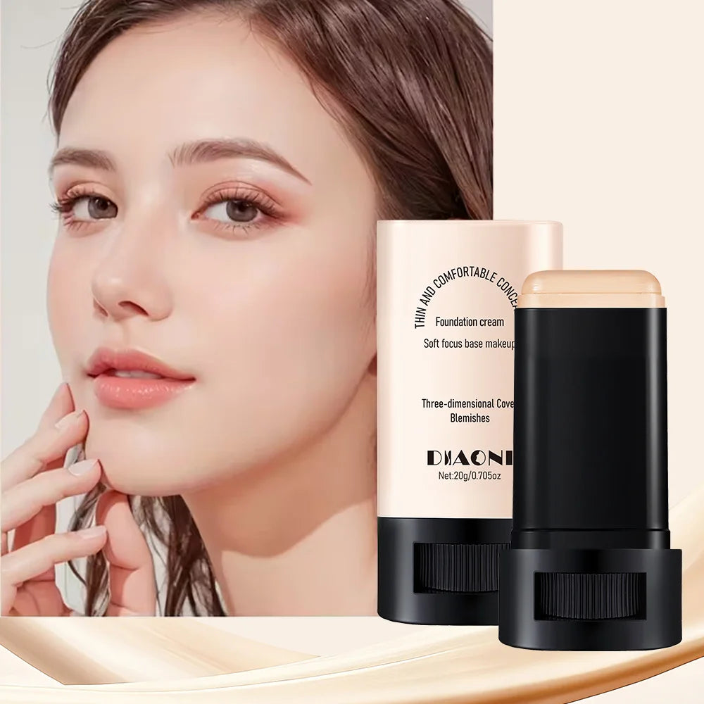 Lazy Foundation Stick, Natural, Hydrated and Refreshing, Light Makeup, Non-drying Concealer Foundation Stick