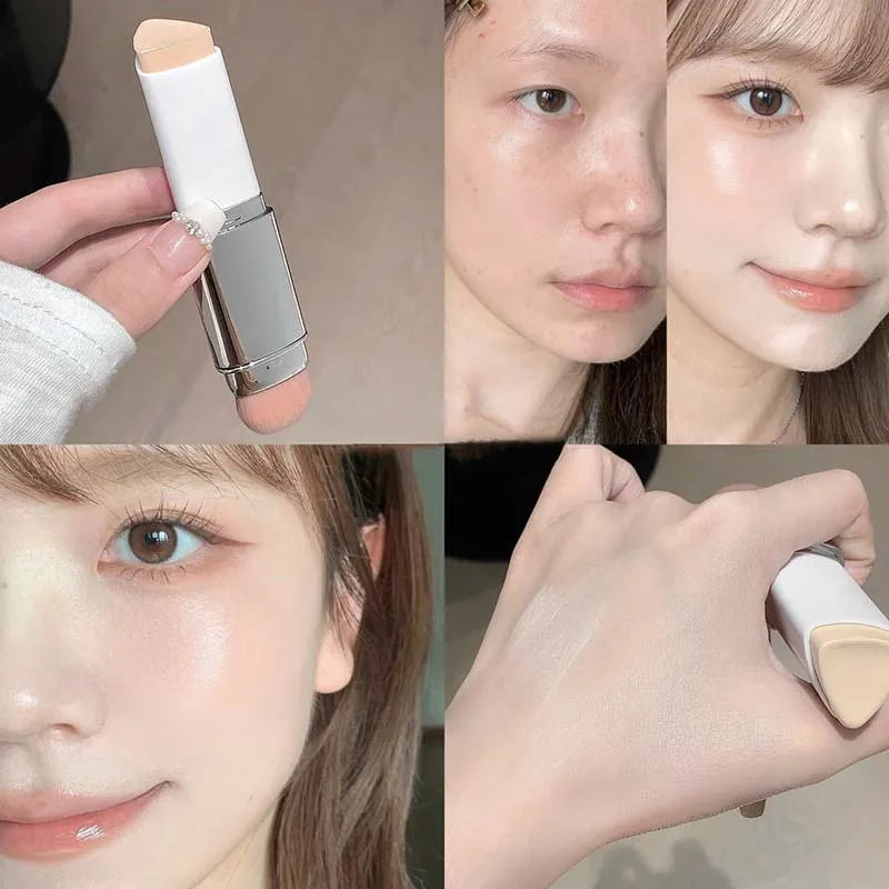 Triangle Eraser Foundation Stick Water Moist Lightweight Concealer Foundation Cover Moisturizing Brightening Face Beauty Makeup