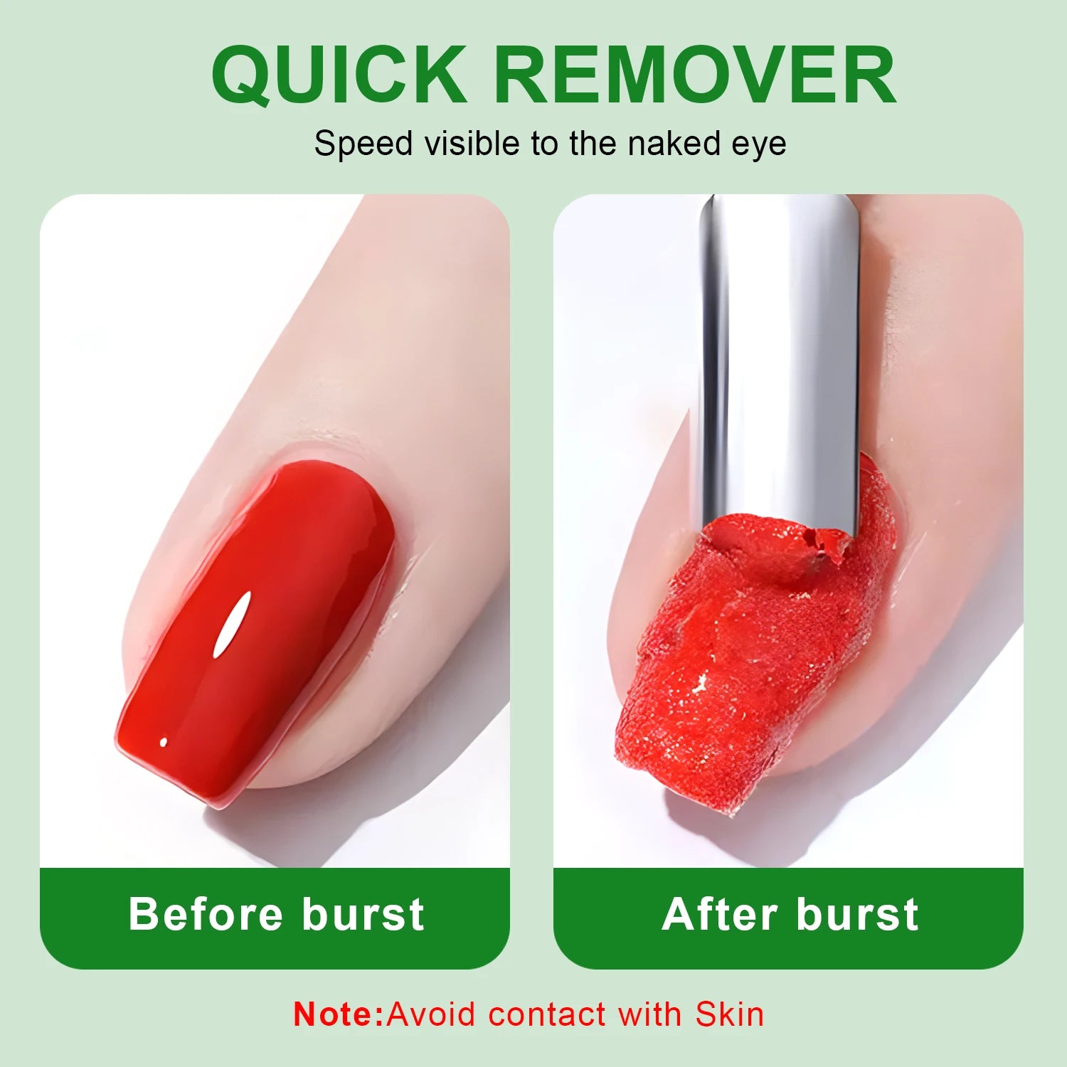 3pcs Set Gel Nail Polish Remover,Quickly & Easily Removes Uv Gel Polishes Within 2-3 Minutes,No Need To Soak Or Wrap Nails