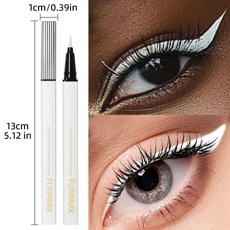 White Liquid Eyeliner Pen - Matte Waterproof Long Lasting