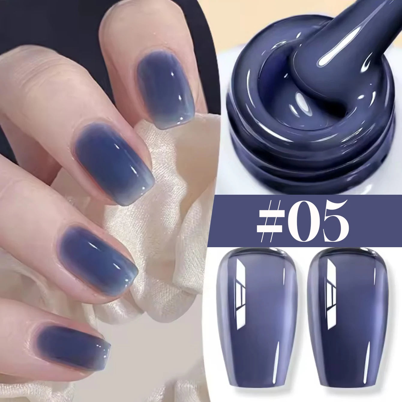 10ML 1-24PCS Milk White Jelly Gel Nail Polish Nail Art 2026 New Popular Nail Supplies UV LED Light Nails Black Red Nails
