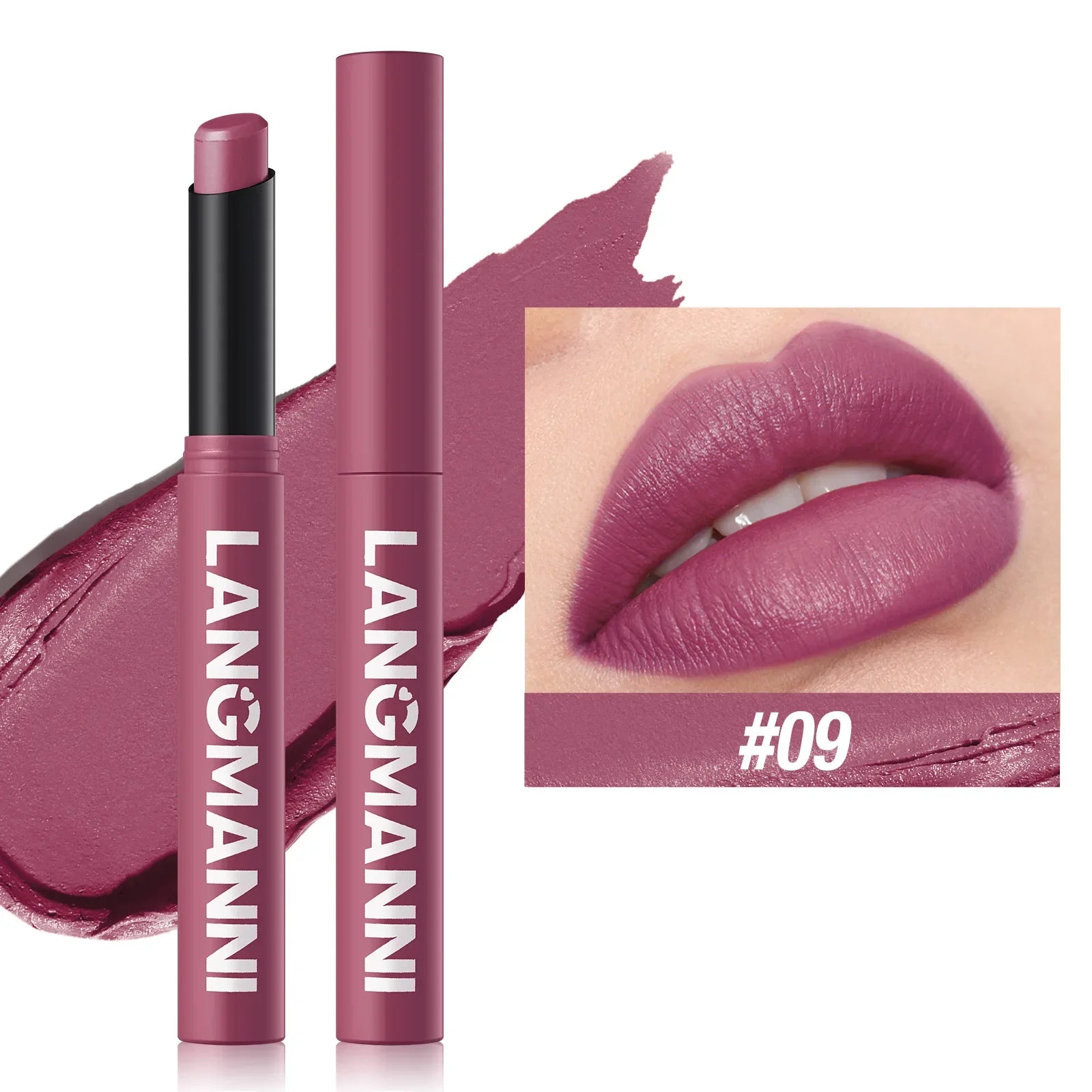 12 Color Matte Lipstick Non-Stick Cup Long-Lasting Velvet Finish Lipstick Pen  Smooth Matte Lip Color Waterproof Non-Fading