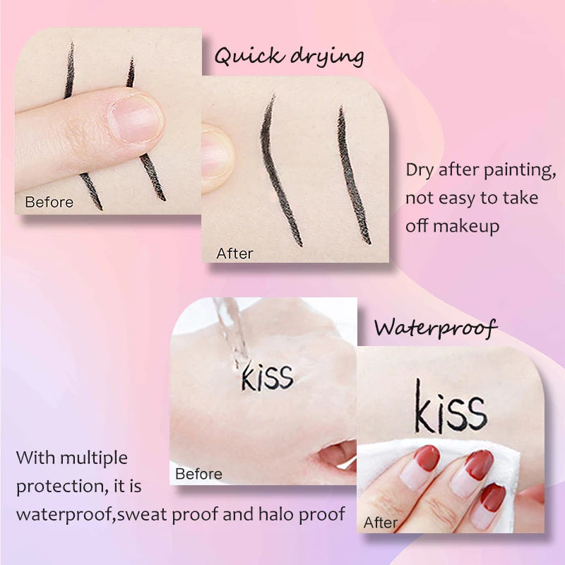 PTWOP 2-Piece Winged Eyeliner Stamp & Liquid Pencil - Black