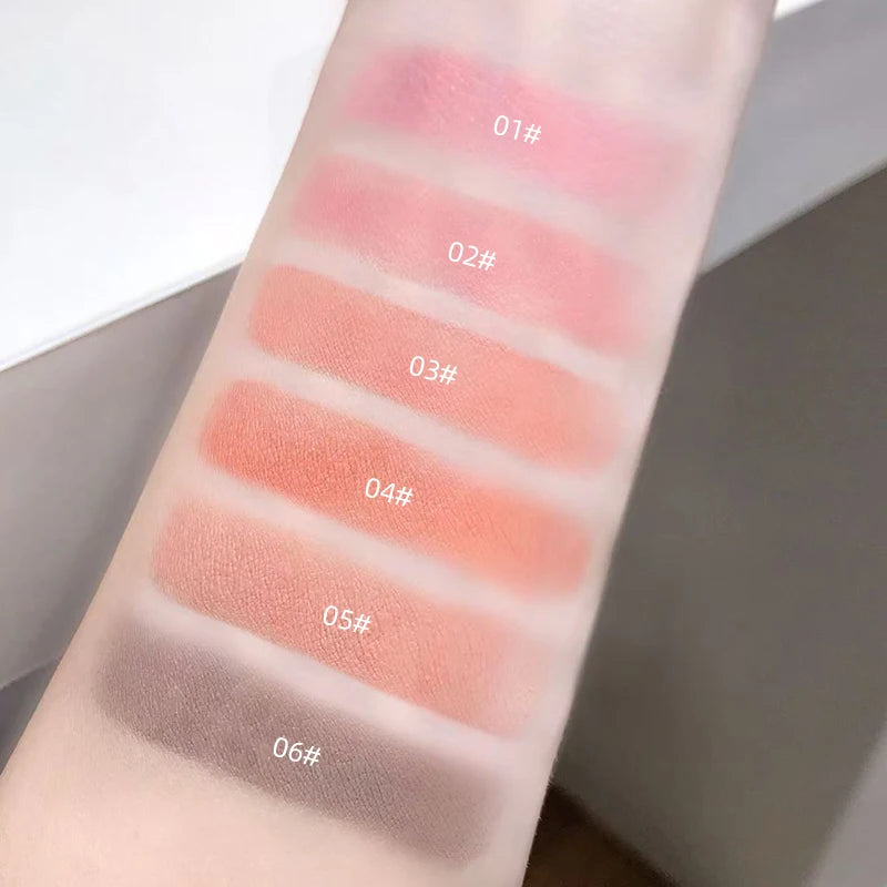 Gege bear Strawberry Cupid Pink Pop Set Velvet Matte Lip Cream Pressed Powder Liquid Blush Set Long Lasting Lightweight Makeu