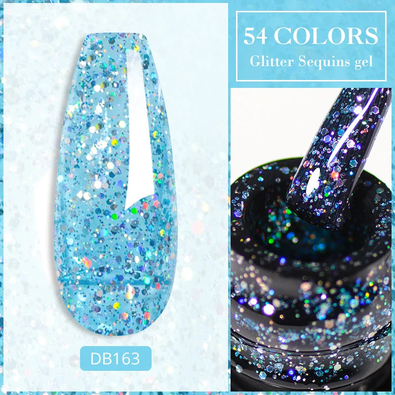 7ML Ice Transparent Glass Bead Moonlight Cat Eye Magnet Gel Nail Polish Jelly Ultra Shine Glitter Semi Permanent Soak Off UV Gel