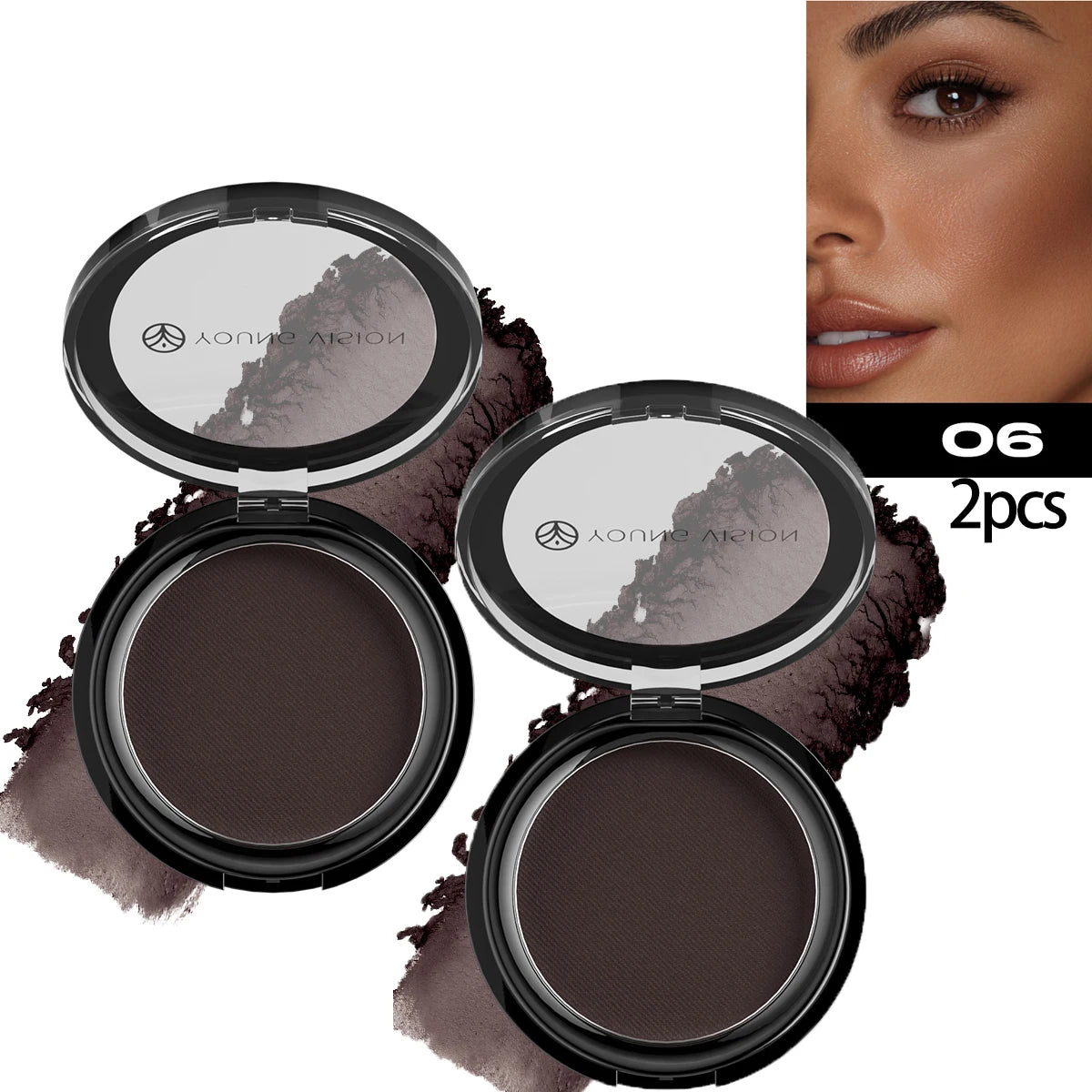 Woman makeup 6-Color Matte Bronze Powder Velvety Smooth Natural Setting Powder Makeup