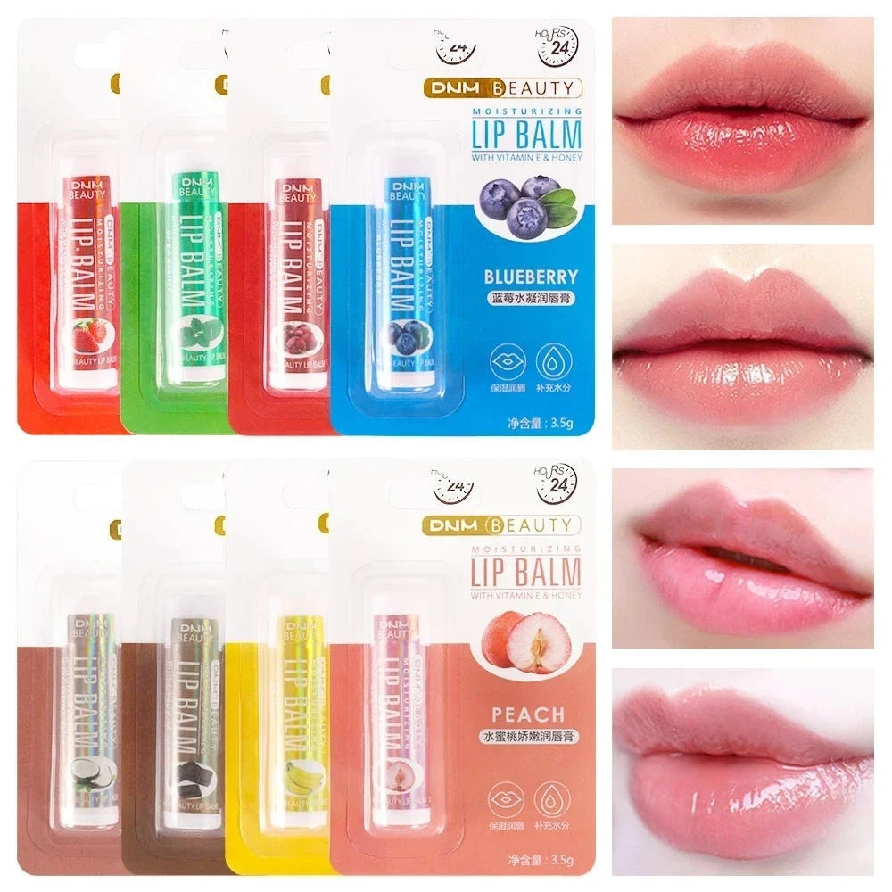 18 Sytle Fruit Lip Balm Lip Oil Moisturizing Clear Anti-Wrinkle Lipstick Long Lasting Hydrating Lipgloss Cosmetic Lip Gloss Care