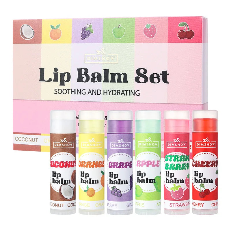 6  flavors of fruit moisturizing lipstick Moisturizing and moisturizing lip mask desalination lip mask lip balm