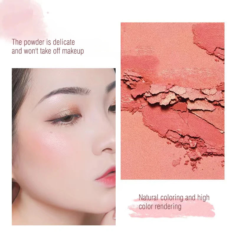 HISYI monochrome blush whitening matte cosmetics vitality girl nude makeup natural smudge monochrome blush plate