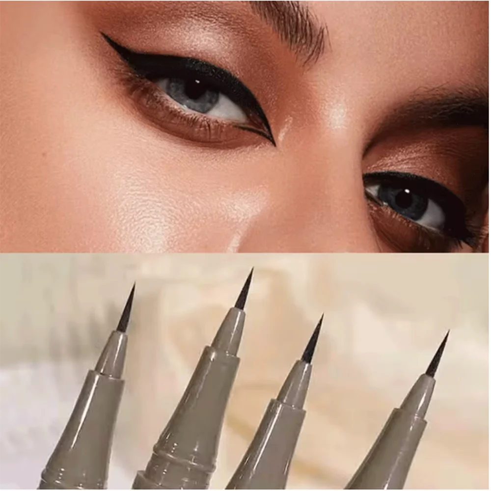 Long-Lasting Liquid Eyeliner Pen - Black Waterproof Fine Tip