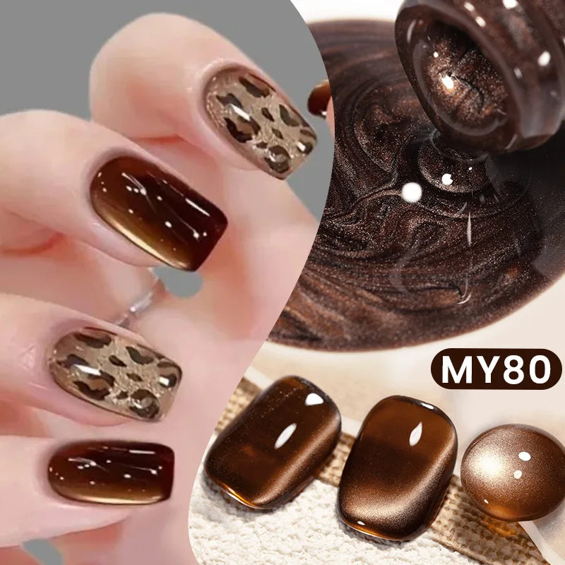 BORN PRETTY 10ml Silver Water Light Cat Magnetic Gel Nail Polish Nail Supplies Vernis Semi Permanent Gel for Fall Winter Nails