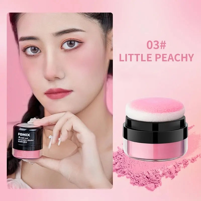 FOMIX Loose Powder Air Cushion Blush Long Last High Pigment Soft Misty Matte Face Blusher Natural Colors For Cheek