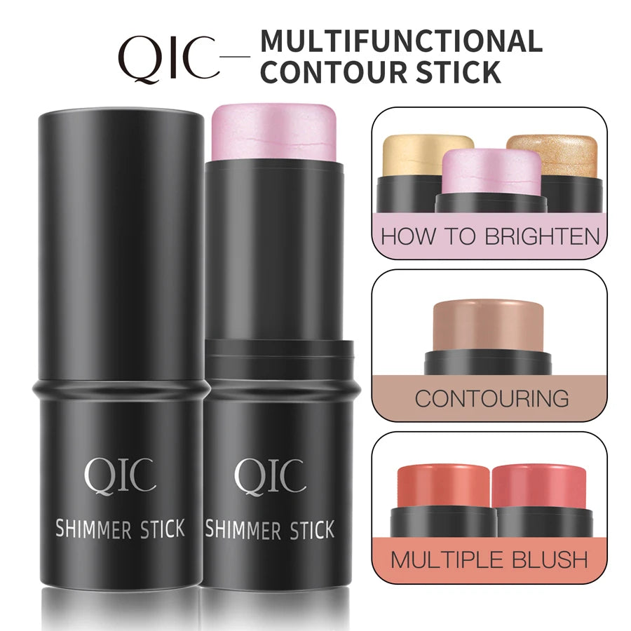 Face Contouring Bronzer Stick Multifunctional Highlighter Brightening Silkworm Blusher Rouge Cream Modify Concealer Pen Makeup