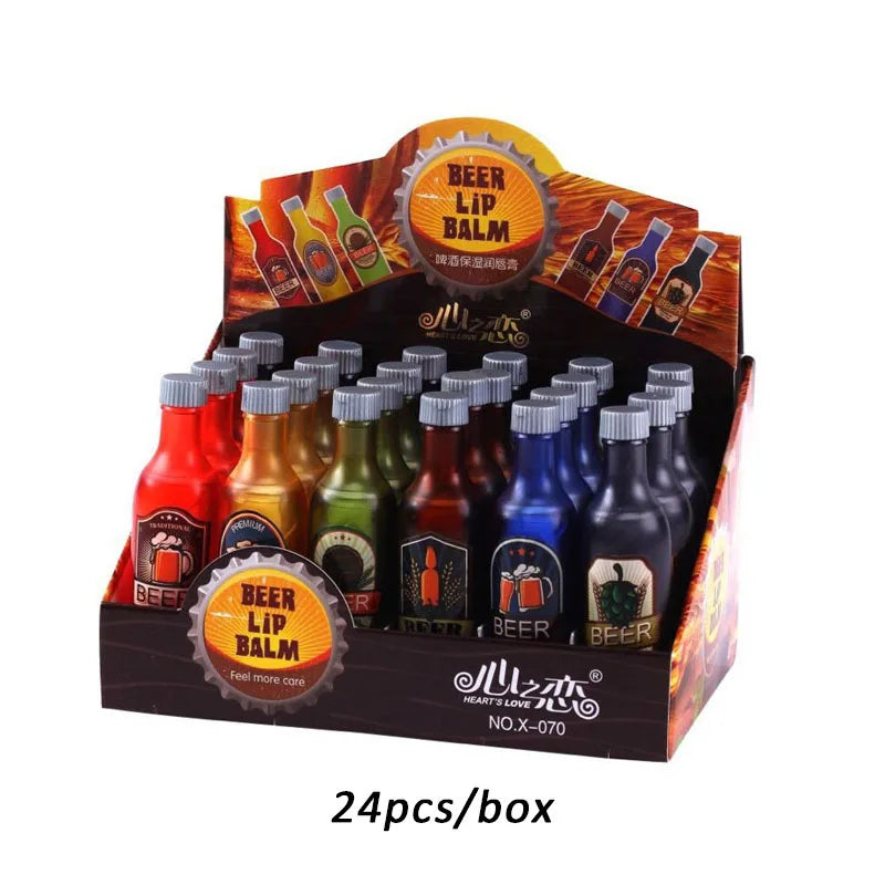 24Pcs Cute Bear Lip Balm Clear Fruit Flavored Moisturizing Lipstick Lip Balm Kids Lips Care Party Birthday Gifts