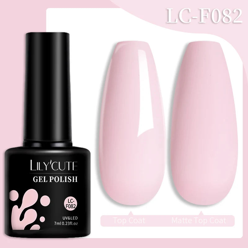 LILYCUTE 7ML Black Silver Red Reflective Glitter Gel Nail Polish Sparkling French Soak Off Long Lasting Manicure Nails Art Gel
