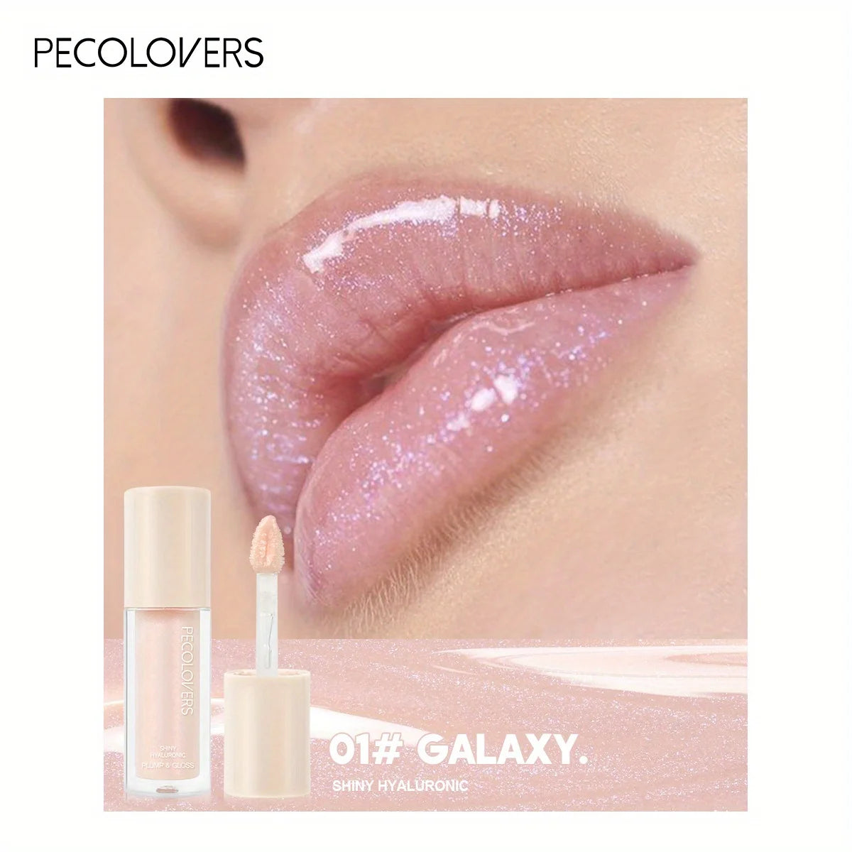Mirror Waterproof Lip Gloss, Moisturizing Glitter Liquid Lipstick Makeup Long-Lasting Shine in Coral, Pink, and Skin Tones