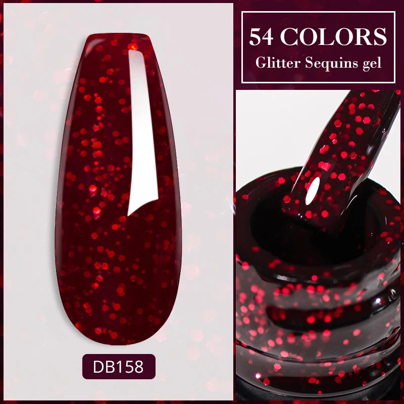 7ML Ice Transparent Glass Bead Moonlight Cat Eye Magnet Gel Nail Polish Jelly Ultra Shine Glitter Semi Permanent Soak Off UV Gel