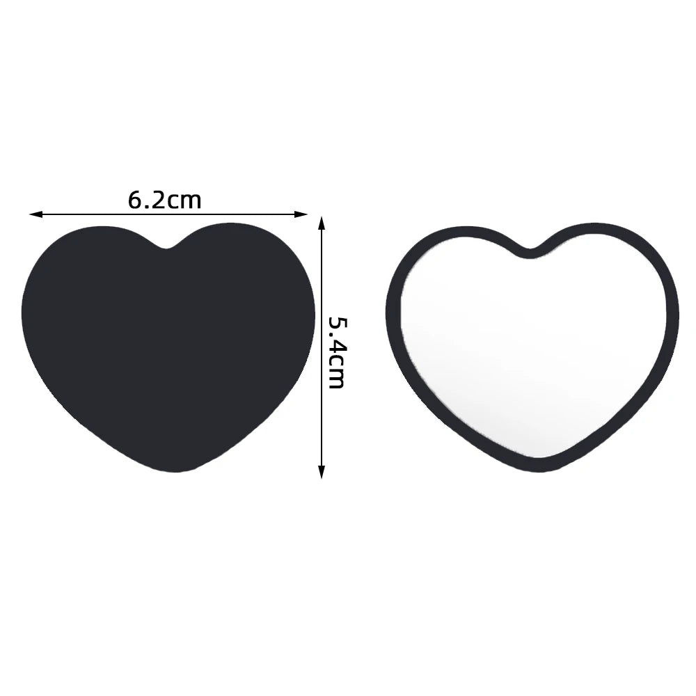 1 Pc Small Portable Heart Shape Mirrors Custom Logo Souvenir Wedding Bridesmaid Gift Ideas Wig Lash Salon Small Business Mirror