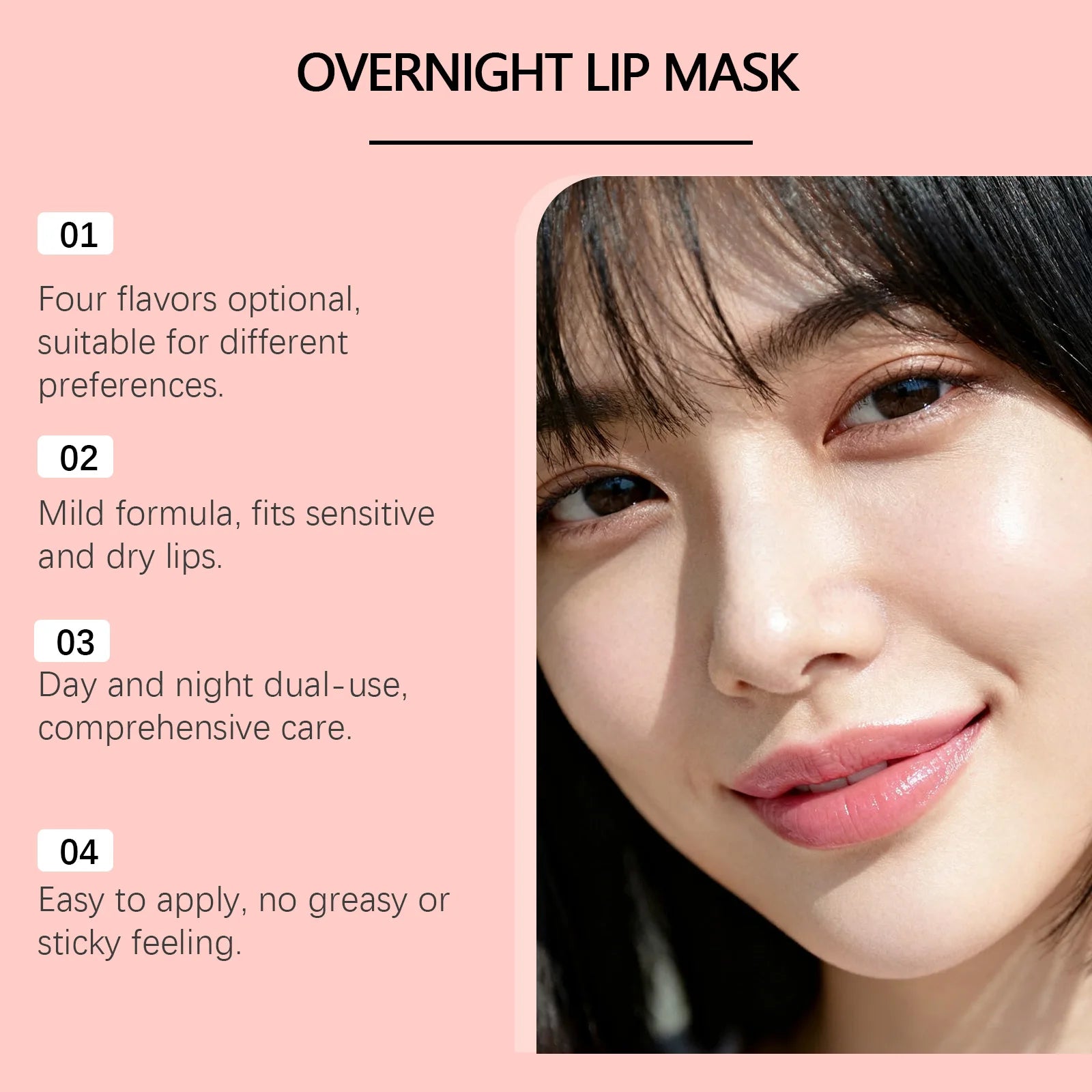 Berry Moisturizing Sleep Lip Mask - Hydrating, Lightweight, Non-Sticky, Gentle, and Moisturizing Lip Care