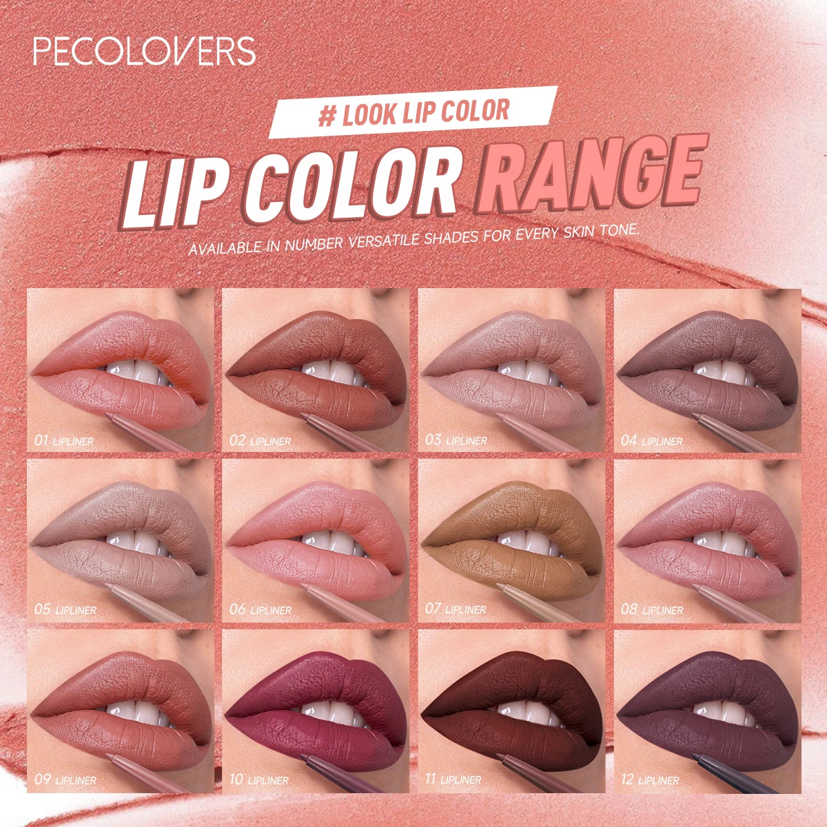1PC Matte Lip Liner - Long-lasting, Waterproof, Easy To Glide, Moisturizing Formula for All Skin Types, Multi-color Selection