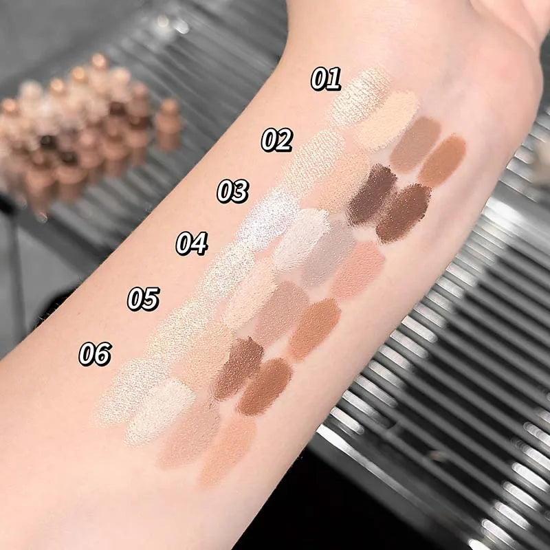 4 in 1 Contour Highlighter Stick 4 Colors Moisturizing Natural Matte Brown Nose Shadow Makeup Matte Shimmer Eyeshadow Stick Set