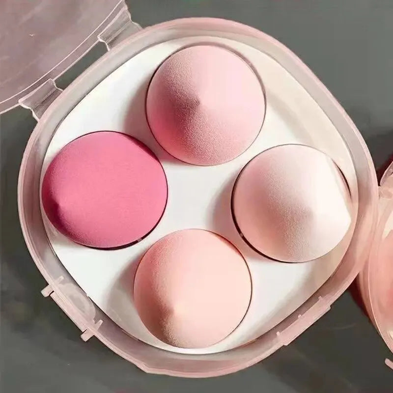4pcs Beauty Egg Makeup Sponge Set Foundation Make Up Sponge With Egg Box Perfect For Face Cream Powder