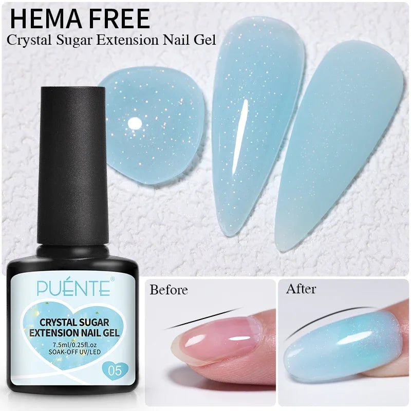 PUENTE 5ml Metallic Painting Liner Gel Polish Bright Mirror Effect Semi-Permanent UV Nail Varnish For Stunning French Nail Art