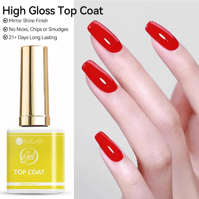 UR SUGAR 15ml Fiber Rubber Base Gel Upgrade Broken Nail Repaired Fiberglass Clear Quick Building UV Construction Gel Soak Off