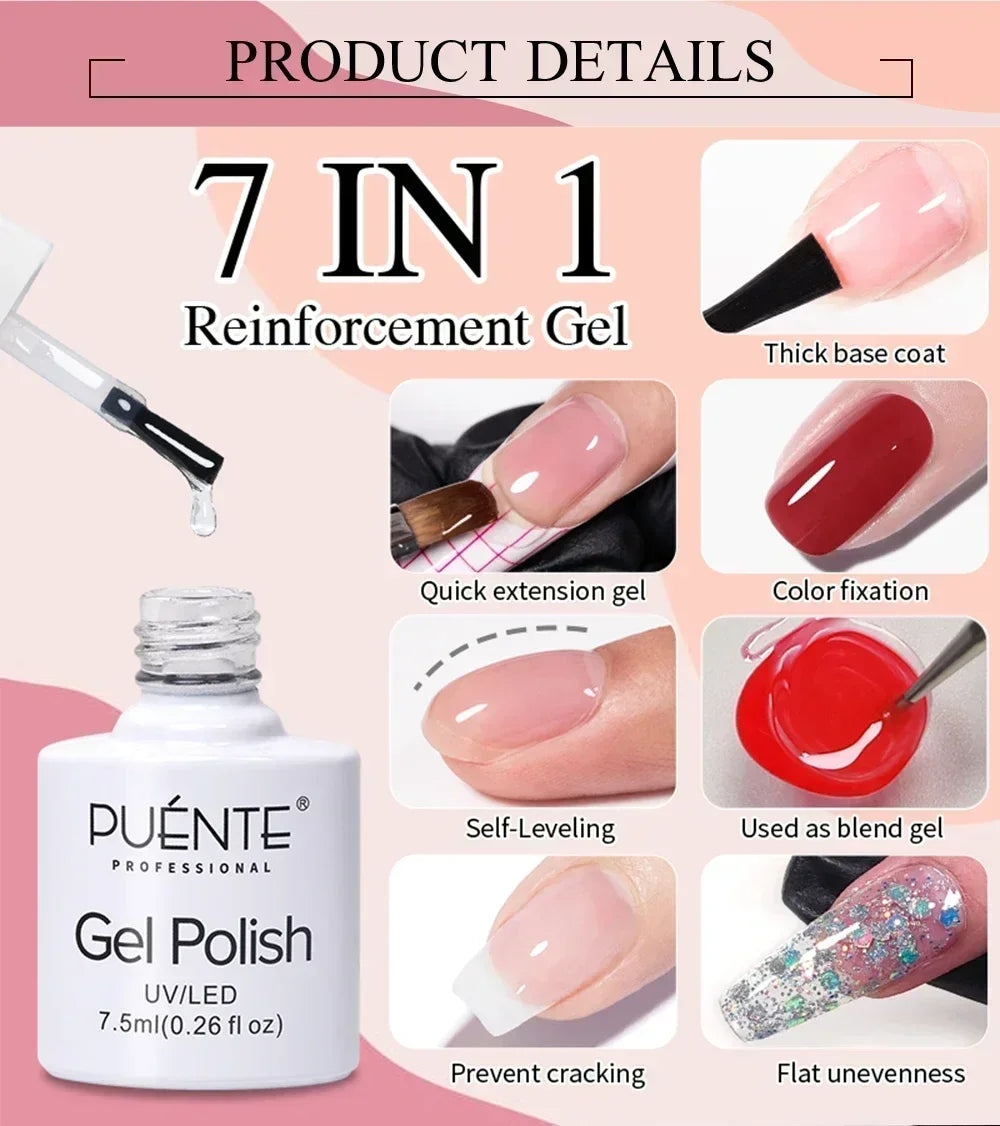 PUETNE 7.5ML Amber Moonlight Cat Magnetic Gel Nail Polish Winter Nails Jelly Glass Cat Eye Soak Off UV Semi-Permanent Varnish